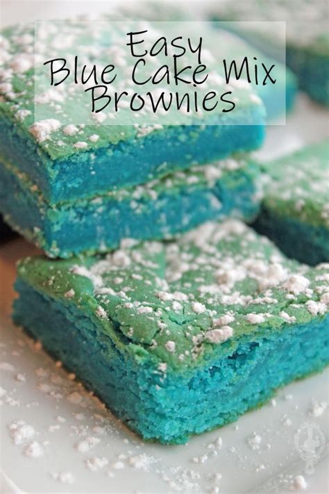 Blue Cake Mix Brownies Through The Cooking Glass