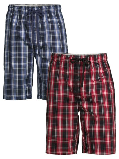 Hanes Mens And Big Mens Woven Stretch Sleep Jam Shorts 2 Pack