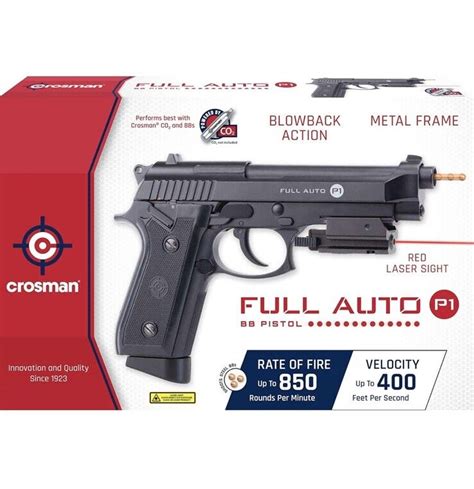 Crosman Full Auto Blowback P1 Co2 BB Pistol With Red Laser Sight