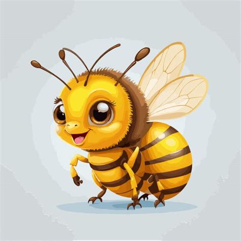 Premium Vector | Bee vector on a white background