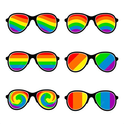 Premium Vector Sunglasses With Lgbt Symbols Displayed In Glasses