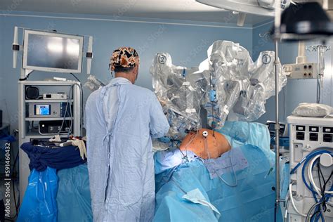 Surgical System With Minimally Invasive Robot In A Hospital Robotic