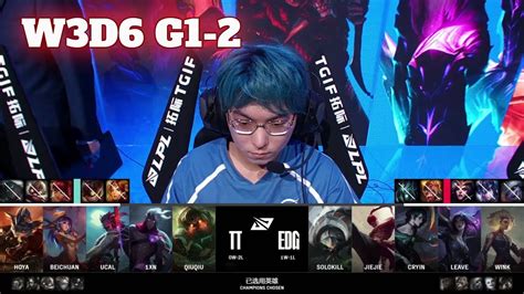 EDG Vs TT Game 2 Week 3 Day 6 LPL Summer 2024 Edward Gaming Vs