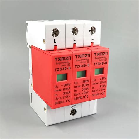 Ac Spd 3p 30ka 60ka D 385v House Surge Protector Protective Low Voltage Arrester Device