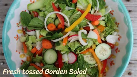 Fresh Tossed Garden Salad Hand Chopped Youtube