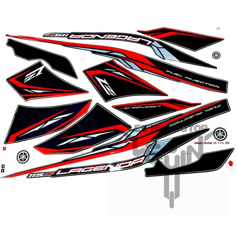 Best Quality Lagenda 115 115z Fi Fuel Injection Body Sticker Body Stripe Stripes 5 Red