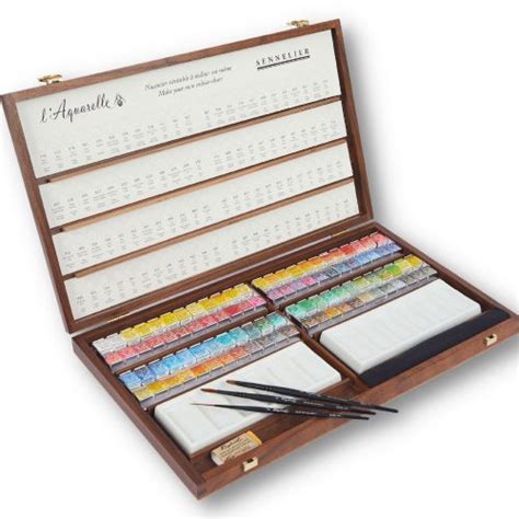 Coffret Aquarelle Extra Fine Sennelier 96 Demi Godets Accessoires