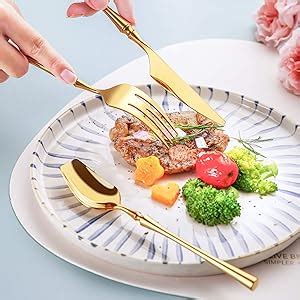 Amazon Lemeya Piece Gold Silverware Set For Modern