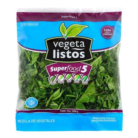 Mezcla De Hojas Superfood 5 Vegetalistos 200 G Walmart