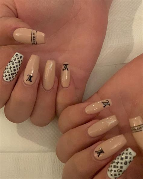 Louis Vuitton Gel Nail Design Naildesigns Nailart Long Acrylic