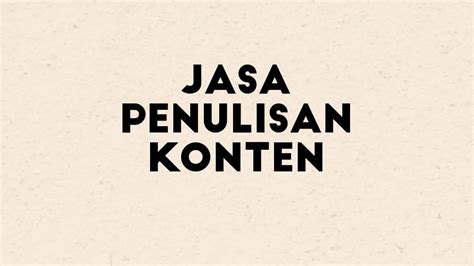 Jasa Penulisan Konten Artikel Blog Writing Dll