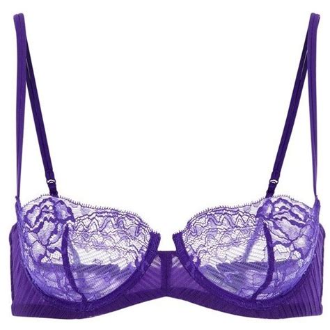 La Perla Blossoms Violet Balconette Bra In Leavers Lace And Tulle €125