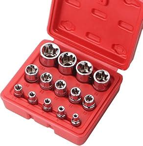 Pcs Female E Torx Star Socket Set With Case Drive