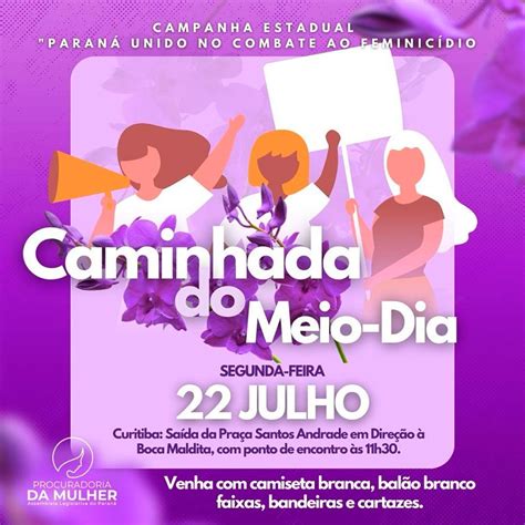 Caminhada do Meio Dia reforça conscientização contra o feminicídio no