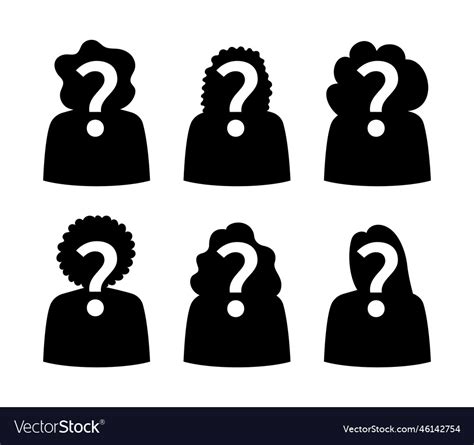 Guess who unknown person silhouette icon Vector Image