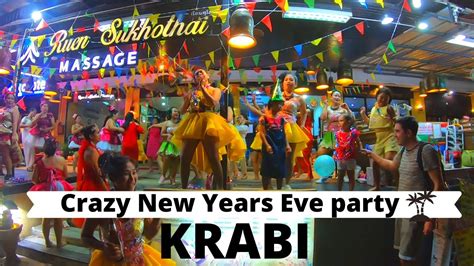 Krabi Nightlife THAILAND Ao Nang New Years Eve Party YouTube