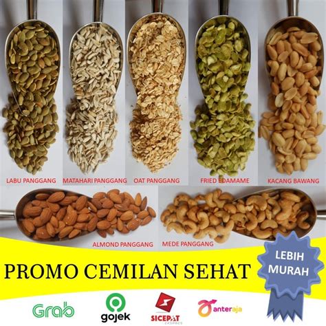 Jual 100 Gr Almond Mede Biji Matahari Labu Panggang Edamame Kacang