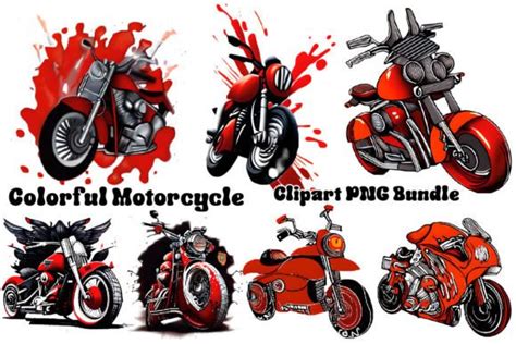 Colorful Motorcycle Vintage Graphic by Vintage · Creative Fabrica