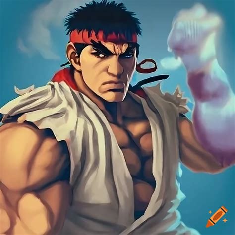 Portrait Of Ryu From Street Fighter On Craiyon