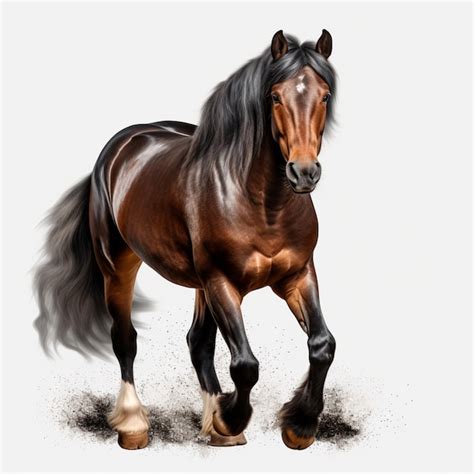 Beautiful horse on a white background | Premium AI-generated image