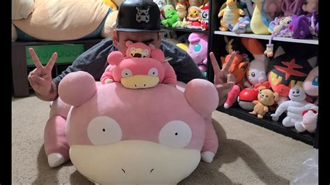 Take It Slow With A Jumbo Plush Slowpoke Trainer Size Plush Youtube