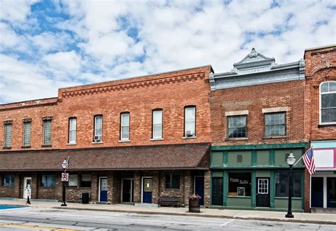 Small Town Main Street Stock Image Colourbox