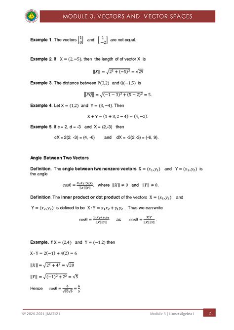 Solution Mat Linear Algebra Module Studymaterial Studypool