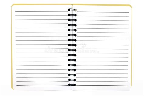 Notebook Yellow Lined Standing Stock Image - Image of notepad, office ...