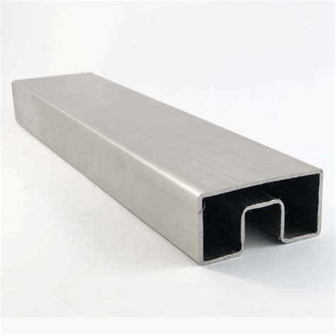 Frameless Direct Tube Slotted 25mm X 50mm Stainless Steel 5800mm