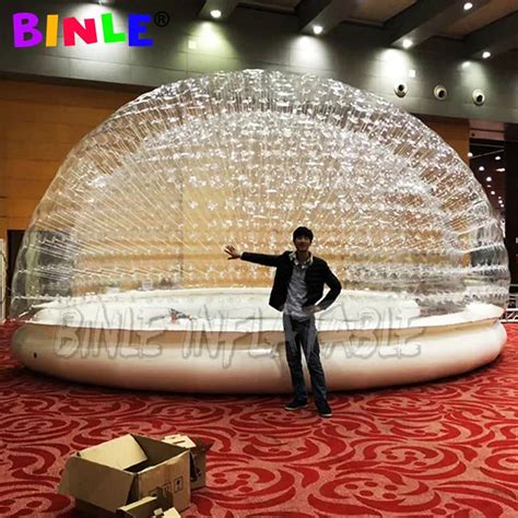 Tente dôme gonflable transparente double couche igloo house bulle de