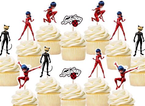 Miraculous Ladybug Cupcake Toppers