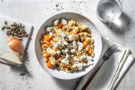 Parelcouscous Met Zoete Aardappel En Witte Kaas Recept Hellofresh