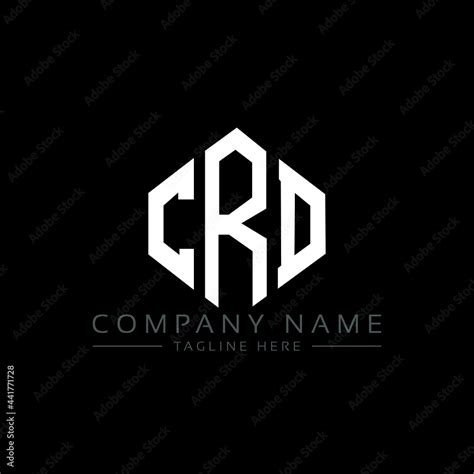 crd letter logo design  polygon shape crd polygon logo monogram