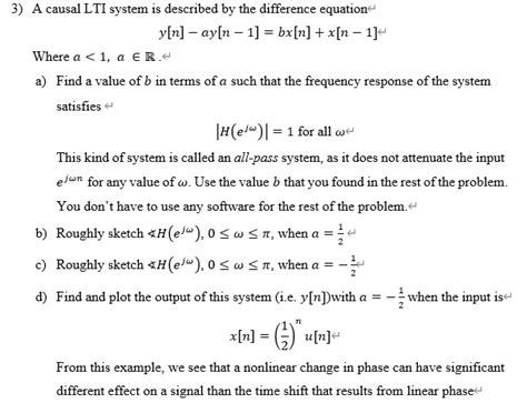 Solved A Causal Lti System Is Described By The Difference Chegg