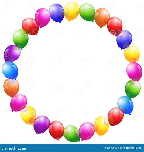 Balloons Frame Circular Royalty Free Stock Photos Image 36909988