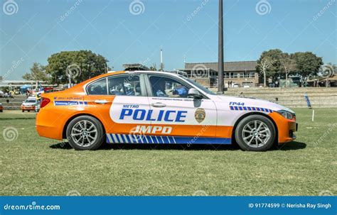 Jmpd South African Police Cars Side View Editorial Stock Image