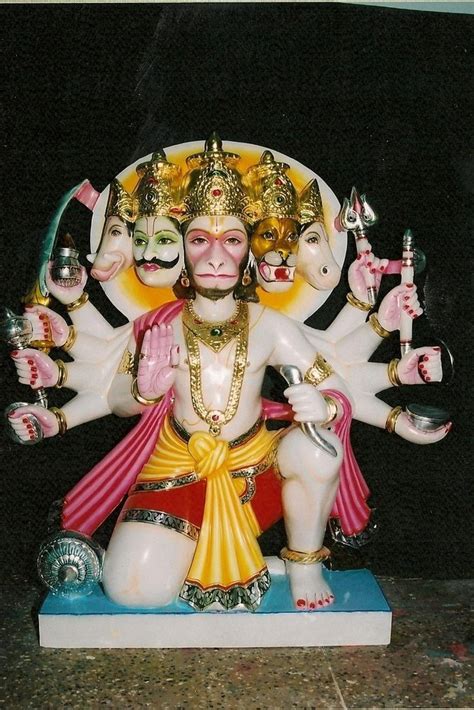 Marble Panchmukhi Hanuman Statue For Temple Size 6 5 Feet At Rs