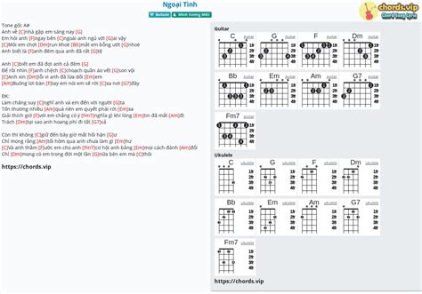 Chord Ngoại Tình Tab Song Lyric Sheet Guitar Ukulele Chords Vip