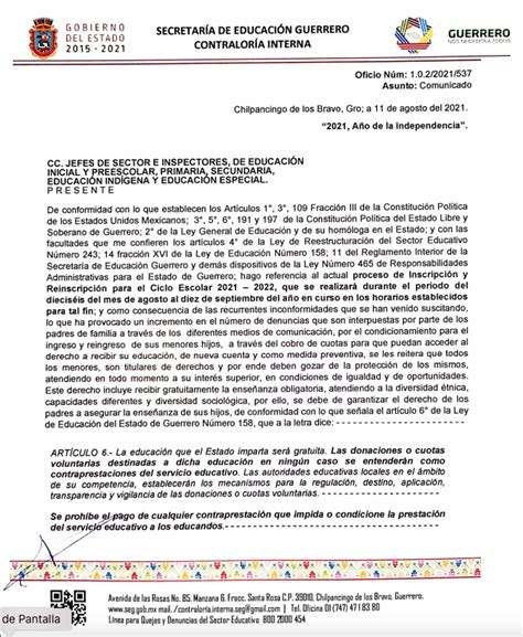 Gestion 2015 2021 Secretaría De Educación Guerrero