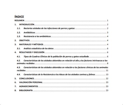 Índice TFG cómo hacerlo ejemplos tipos y consejos