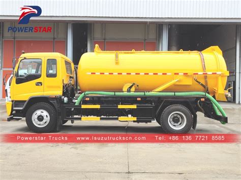 Cost Effective 12 000L ISUZU FTR Vacuum Sewage Suction Tanker Trucks