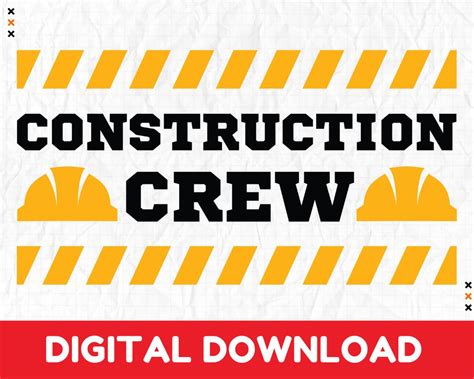 Construction Crew Svg Construction Svg Birthday Shirt Svg