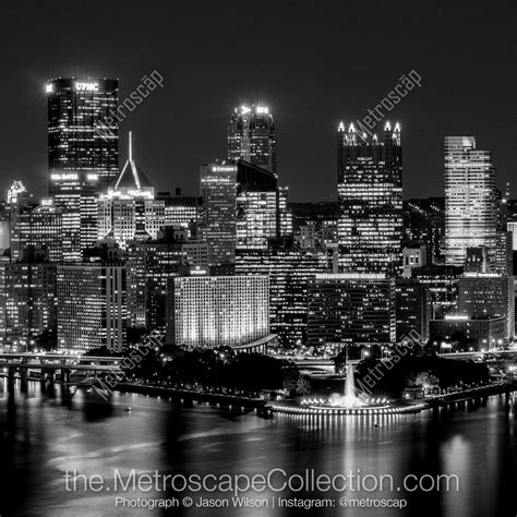 Pittsburgh Skyline At Night Black And White Pictures Pittsburgh Skyline