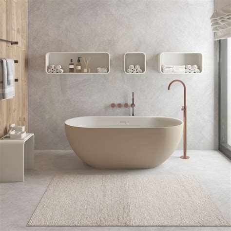 Ovale Badewanne Solidera GB WH IDEAVIT B V freistehend für