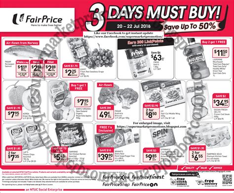 Ntuc Fairprice Days Must Buy July Supermarket Promotions