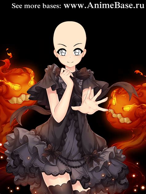 Anime base halloween magic fire ghost - Anime Bases .INFO