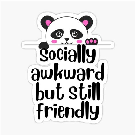 Introvert Panda Socially Awkward Sticker For Sale By MarshallWN