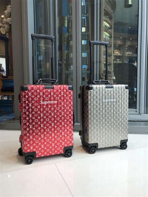 Rimowa X Lv Supreme Travel Bag Limited Edition Trolley Case