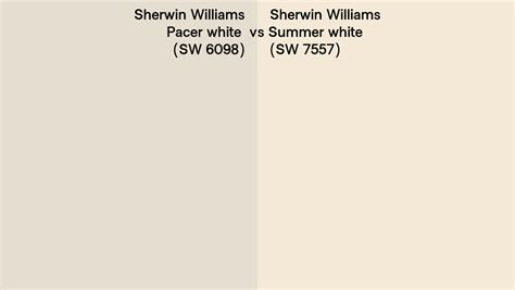 Sherwin Williams Pacer White Vs Summer White Side By Side Comparison