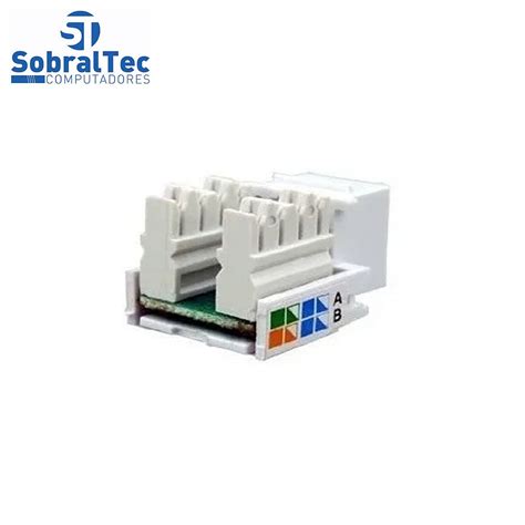 Conector Keystone F Mea Rj Cat E Branco Sobraltech